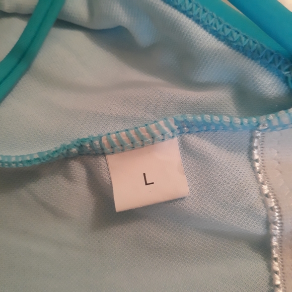 One Piece Turquoise Swimsuit - Picture 7 of 7